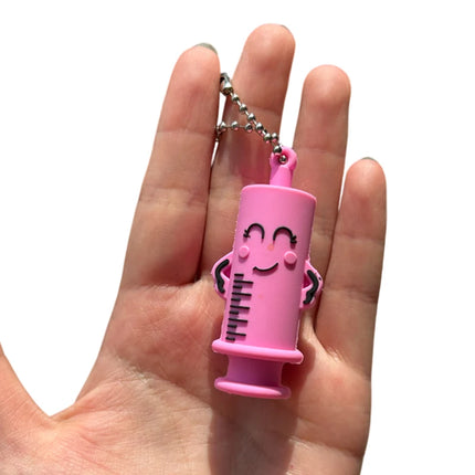 1PC Ampoule Bottle Opener Keychain - Syringe-Shaped Cutter Aid for Nurse Doctor Medication Vial Breaker"