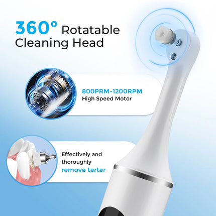 Tooth Polisher Rechargeable Teeth Polisher With 6 Brush Heads Tooth Whitening Kit For Cleaning Polishing Teeth Whitening Plaque