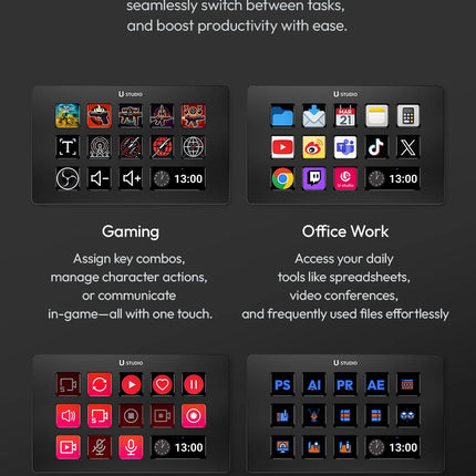 Ulanzi D200 Production Console and Studio Controller for Gaming/Office/Livestreaming/Content Creation Youtube Tiktok