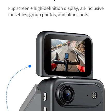 Y360 4K Ultra HD Action Camera With Flip Screen Recording VLOG-Ready Image Stabilization Wide-Angle Lens Cycling Camera