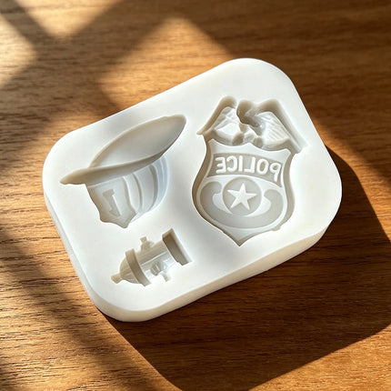 Fireman police Hat Cap Hydrant Silicone Cake Baking Mold Sugarcraft Chocolate Cupcake Resin Tools Fondant Decorating Tools
