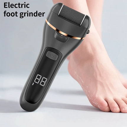 Painless Electric Callus Remover for Feet - Rechargeable Pedicure Wand with 2 Speeds & Roller, Professional Home Foot Care Tool