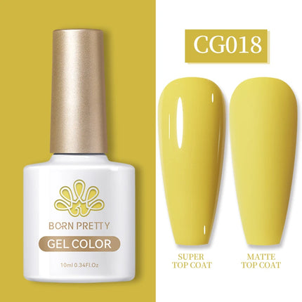 BORN PRETTY 10ml Gel Nail Polish Gel 130 Colors Semi Permanent Solid Nail Gel Varnish Soak Off UV Gel for Base Top Coat