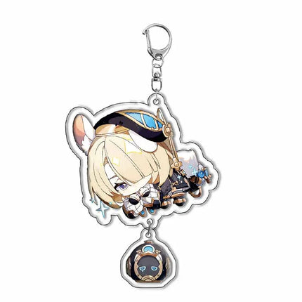 Genshin Impact Furina Clorinde Freminet Sigewinne Keychain Anime Game Pendant Accessories Gift