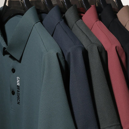 2026 Men's Short Sleeve Polo Shirt with Letter Print Casual Business Daily Top