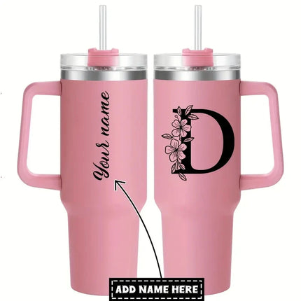 Personalized 40oz Tumbler with Name Custom Mother's Day Gifts Tumbler Metal Stainless Steel Vacuum Thermal Coffee Tea Mug