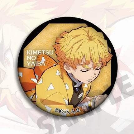 Demon Slayer Mugen Train Anime Badge Bag Charm Accessory Kyojuro Rengoku Akaza Enmu Pin Brooch Collection Gift for Fans Cosplay