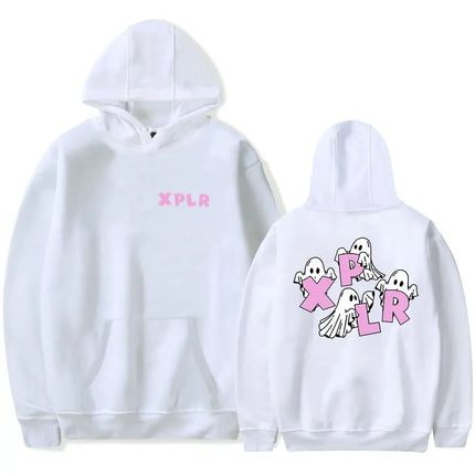 Xplr - Men's and women's long sleeved hooded sweatshirts unisex streetwear hip-hop style ghost print Sam's and Colby Merch