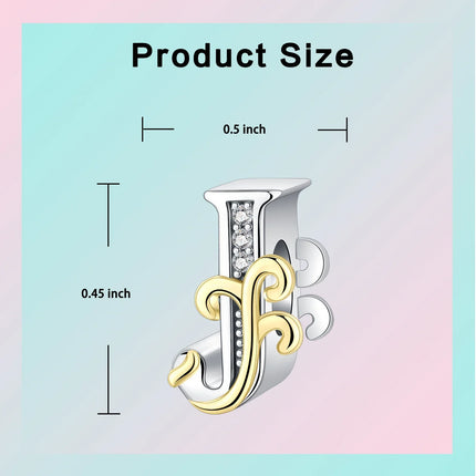 925 Sterling Silver  A-Z 26 English Letters Retro Fashion Pendant Fit Original Bracelet Charm Beads Necklace Diy Female Jewelry