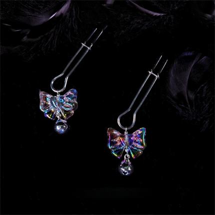 Multi-Style Butterfly Nipple Clips Collection Crystal Green Gem Butterfly Bell Nipple Clips Couples Teasing Female Sex Toy 18+