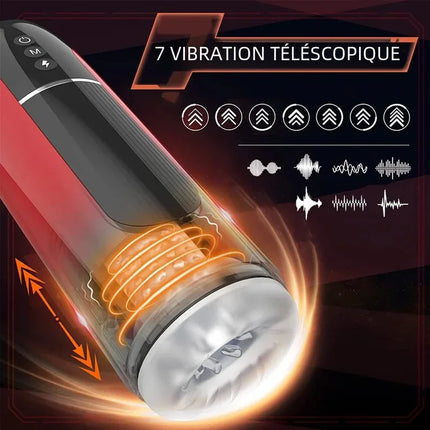Male Masturbator Automatic Vibration Vagina Blowjob Machine Soft Pussy Penis Pump Masturbation Cup Sex Toys for Men Sex Machine