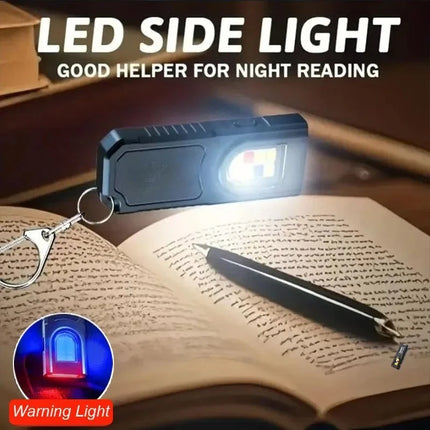 Rechargeable Hanging Work Light Waterproof Keyring Camping Walking Pocket Lamp Powerful Mini COB LED Keychain Flashlight USB