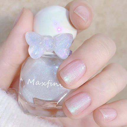Maxfine Small Diamond Nail Polish Set Wholesale No-bake Long-lasting Water-based Nail Polish Novice Practice Can Be Torn