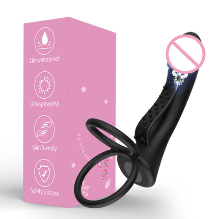 Vibrator Strap-on Anal Plug Dildo Men Couples Bullet Vibrator Sex Toys Penis Ring Double Penetration Vaginal Anal Plugs Adult