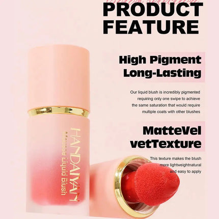 Matte Glitter Face Liquid Blusher Smooth Cheek Eye Mousse Blush Highlighter Stick Rouge Waterproof Contour Makeup