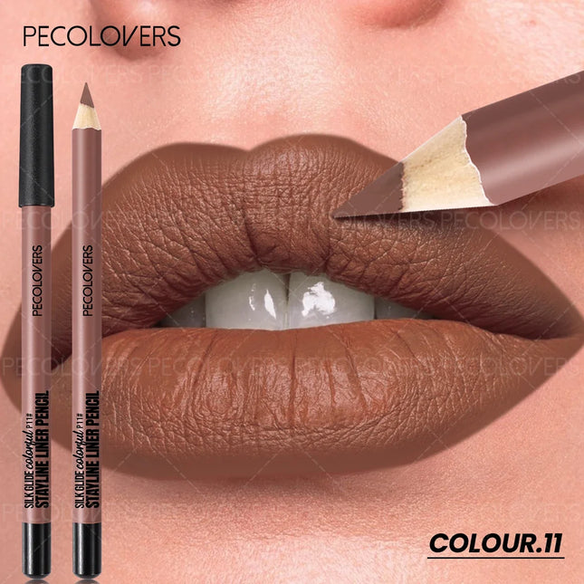 1PC 1PC Waterproof Matte Nude Lip Liner High-Pigmentation Long-Lasting Gel/Pencil Formula, Smooth Application