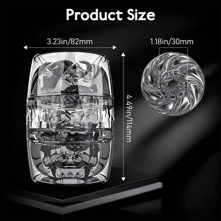 Double headed transparent Masturbation Sex Machines Realistic Vagina Real Pussy Blowjob Erotic Masturbators Cup Sex Toys for Men