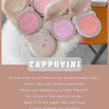Little Bear Water Light Multi Purpose Cream Korean Makeup Milk Pink Purple Blush Brighten Face Rubores Rouge Juice Cute Makeup