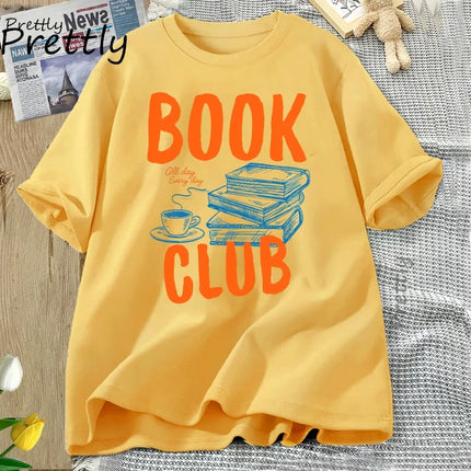 Retro Book Club T Shirt Literature Lover Reading Tshirt Bookworm Trendy Tshirt Bookish T-Shirt Book Lover Librarian Clothing