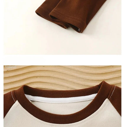 Children's Spring New Top, Boys and Girls Baby Long-Sleeved Casual T-shirt, Round Neck Cartoon Base Shirt for Outdoors