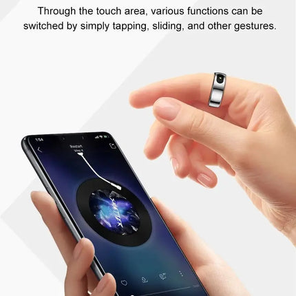 R08 Smart Ring Men Women Touch Control Function IP68 5ATM Waterproof Step Count Multi Sport Health Monitor Heart Rate Smart Ring