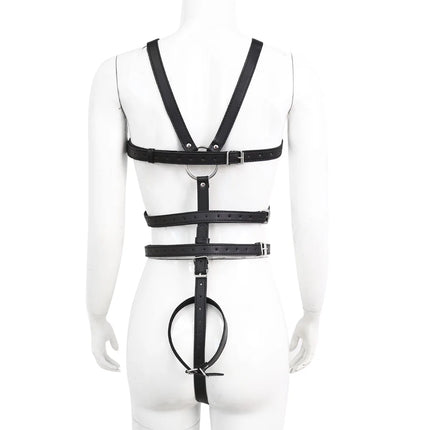 Full Body Leather Bondage Restraint Straps Bdsm Discipline Belt Hand Behind Back Bondage Sexy Exotic Costumes Sex Shop Toy