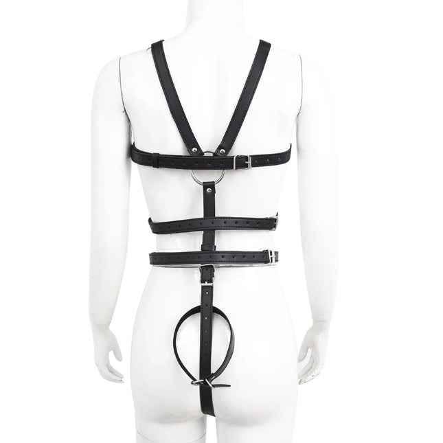 Full Body Leather Bondage Restraint Straps Bdsm Discipline Belt Hand Behind Back Bondage Sexy Exotic Costumes Sex Shop Toy