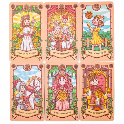 Joyful Journey Tarot Deck -78 Card Board Game with Cute Illustrations Embrace Brightness, Love, and Warmth 10.3*6CM