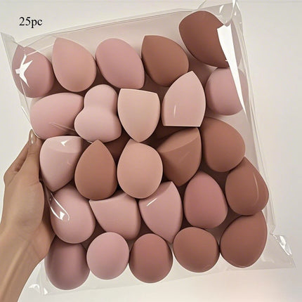 25PCS Latex-Free Makeup Sponge Set, Blendable for Liquid Foundation & Cream, Soft Face Cosmetic Tools Kit
