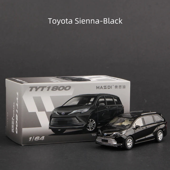 Massdi 1:64 Toyota Sienna Car Model Alloy MPV Miniature Diecast Vehicles Toy Collection