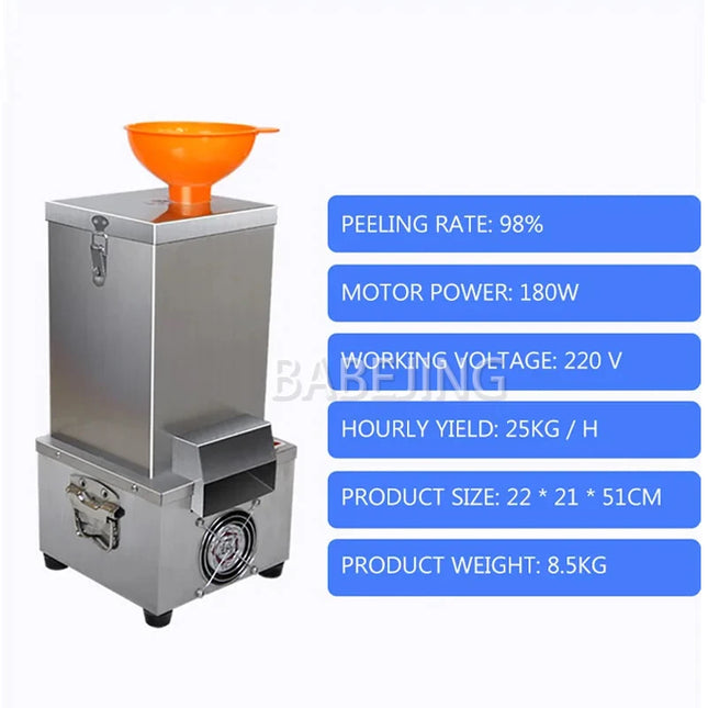 BABEJING Fully Automatic Electric Garlic Crusher Peeler Household Kitchen Tool for Efficient Cooking