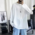 3XL 72.50 kg-80.00 kg / Pure white long sleeve