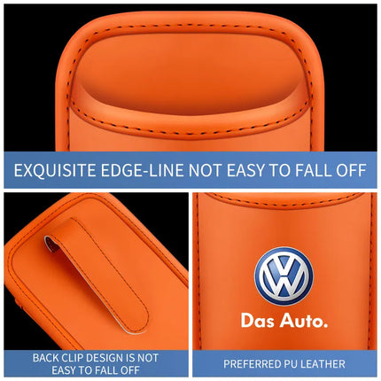 The multi-functional leather storage case for car water cups is suitable for VW Volkswagen Polo Tiguan Passat Golf Jetta Lavida
