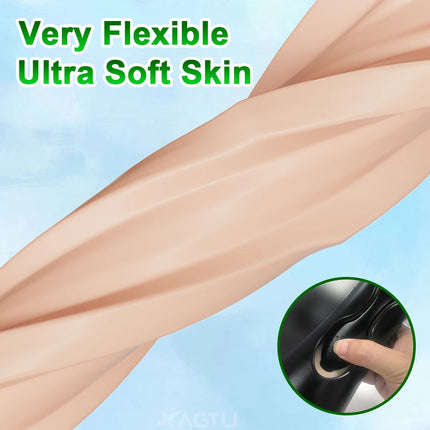 Male Masturbator Realistic Pocket Pussy Vagina Textured Soft Fleshy Texture Penis Training Masturbators Sex Machine Toy for Men