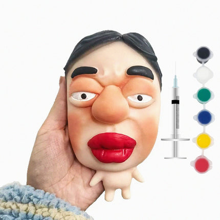 Funny Pimple Popper Squishy Toy Fast Rebound Squeeze Face Model Stress Relief Fidget Toys for Adults & Kids Funny Gag Prank Gift