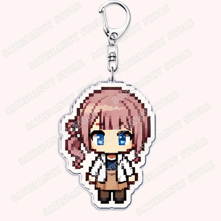 Cute Pixel Chibis Keychains for Accessories Touya Emu Rui Akito Tsukasa Virtual Singers Key Chains Jewelry Keyrings Fans Gifts