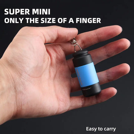 USB Rechargeable Camping Mini Flashlight Strong Light Pocket Keychain Flashlight Waterproof Outdoor Hiking LED Multifunctional