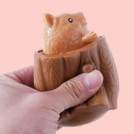 Pop Up Funny Mouse And Cheese Block Squeeze Anti Stress Toy Hide And Seek Figures Stress Relief Fidget Toys For Kids Adult