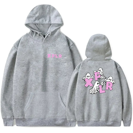 Xplr - Men's and women's long sleeved hooded sweatshirts unisex streetwear hip-hop style ghost print Sam's and Colby Merch