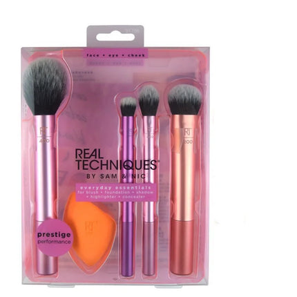 Portable Makeup Brush Set Foundation Blush Highlighter Brush Long Handle Artificial Fiber Brushes Box Packaged for General Use