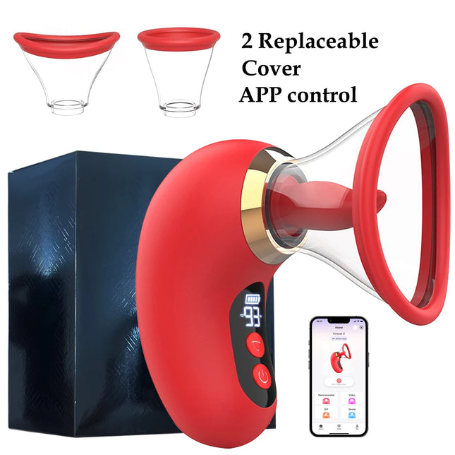 AV Digital Tongue Licker, Clitoral Sucking G-spot Stimulating Massage Vibrator, Female Self-Stimulation Device, Adult Product