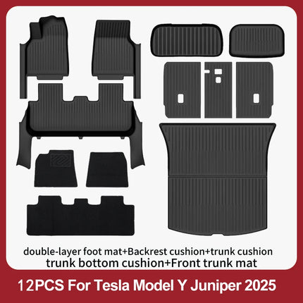 Floor Mats For 2025-2026 Tesla Model Y Juniper Premium/Performance TPE Floor Liner& Accessories Full-Door Sill Protective Cover