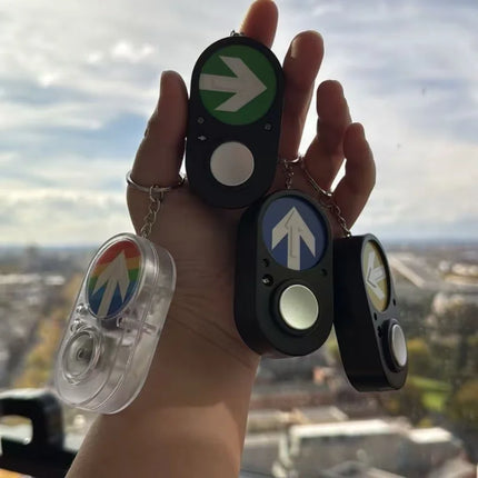 Australian Traffic Light Button Key Holder Sidewalk Sound Accessory Handheld Press To Make Sound Keychain Commemorative Funny