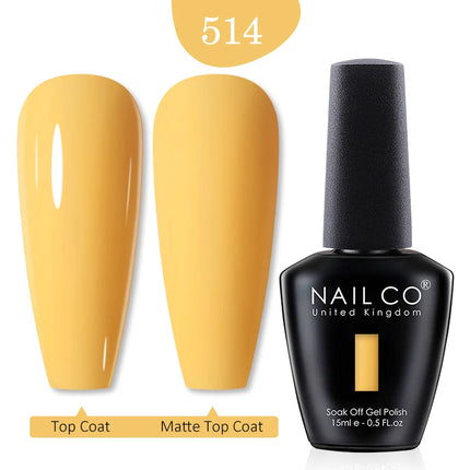 NAILCO Red Colors Series 15ML Nail Gel Polish Nail Supplies Semi Permanent For Nail Art Manicure Soak Off LED UV Hybrid Varnish