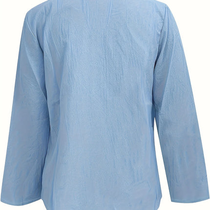 Women Plus Size Woven Spring And Summer Shirt