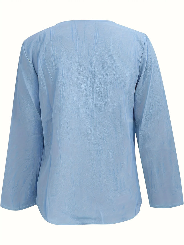 Women's Plus Size Woven Spring and Summer Shirt