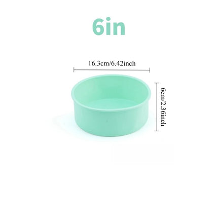 4/6/8/10 Inch Round Silicone Cake Mold Baking Pan for Mousse Fondant Pastry Dessert Jelly Reusable Non-Stick Cylinder Mold