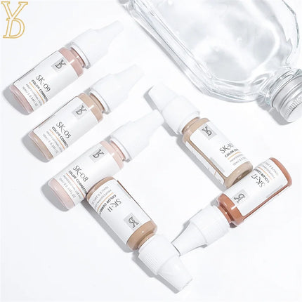 YDPMU 10ML Skin Camouflage Pigment Semi Permanent Makeup Tattoo Ink for Scar Vitiligo Stretch Mark Conceal Restore Skin Tones