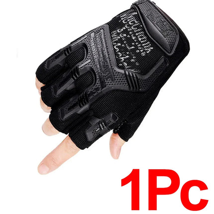 Tactical Mitts Windproof Combat Training Handwear Winter Touchscreen Shooting Gloves Mens Cycling Half Finger Safety Equipment