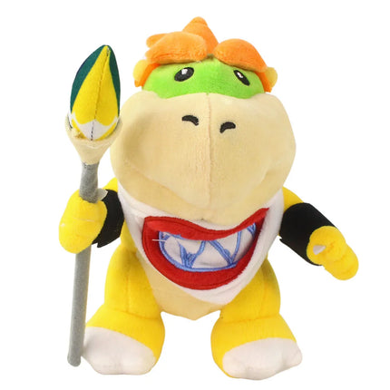 Super Mario Bowser Jr. Plush Toy, Soft Stuffed Game Character Doll with Scepter,  Birthday Christmas Gift Home Decor